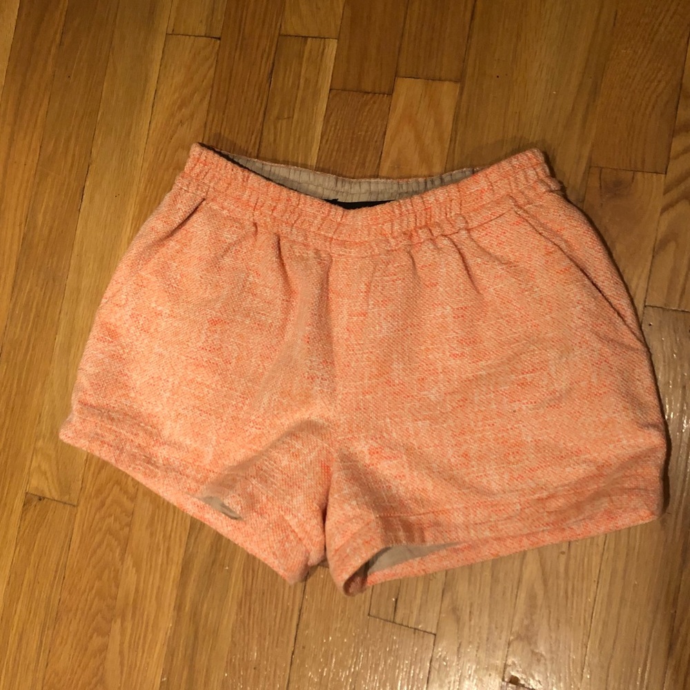 Cut 25 by Yigal Azrouel Knit Neon Orange Shorts